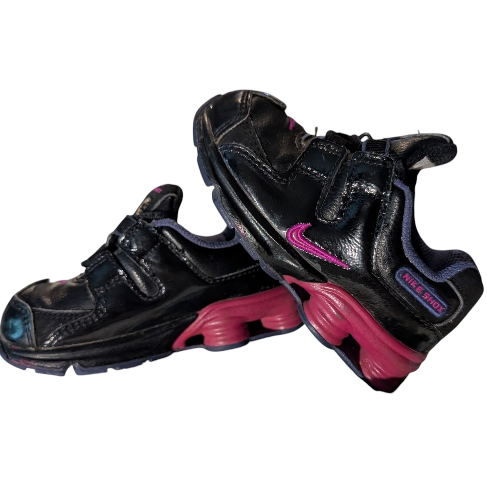 Nike Shox Y2K Toddler Pink Blackโ Patent Leather Style Tennis Shoes Sz 7C